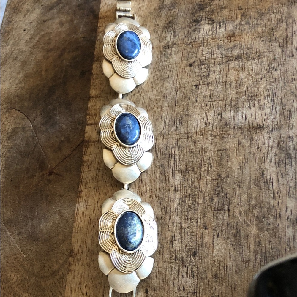 Vintage Blue Lapis Concho Bracelet